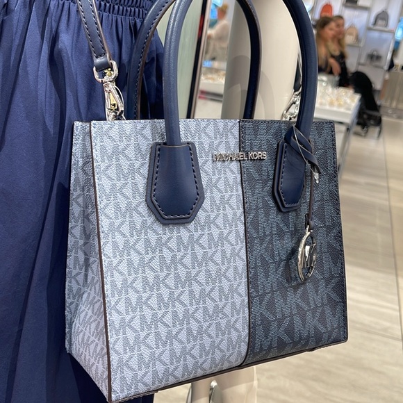 Michael Kors Handbags - Michael Kors Mercer Medium Color-Block Logo Crossbody Bag
Navy Multi 
NWT
